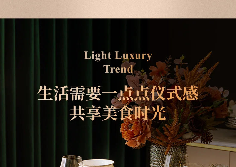 Moving House Tableware Set Bone China 2025 New Tableware Set High-end Luxury Jingdezhen Ceramic Bowls And Plates Home Products