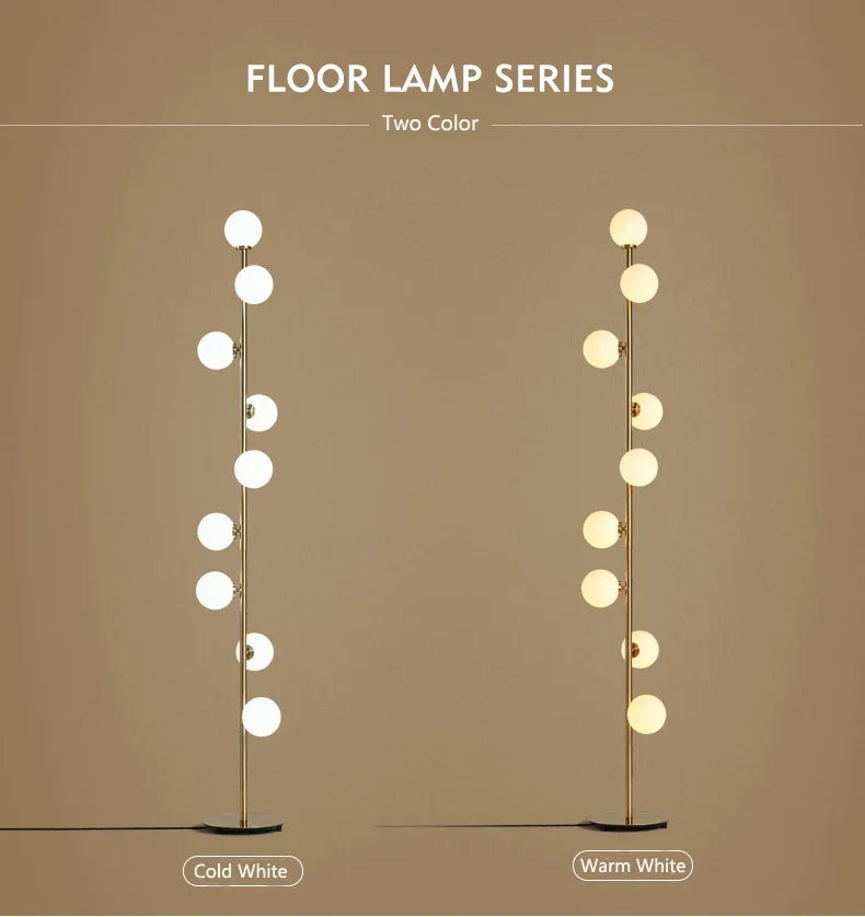Scandinavia LED Floor Lamps Living Room Standing Lights Bedside Illumination Home Decoration