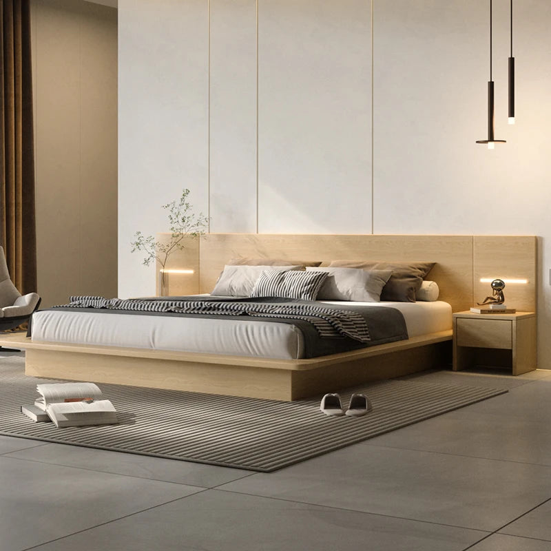 Nordic Bedroom Furniture Double Bed With Storage Box Adjustable Gas Lift Tatami Bed Modern Light Luxury King Size Bed Frame