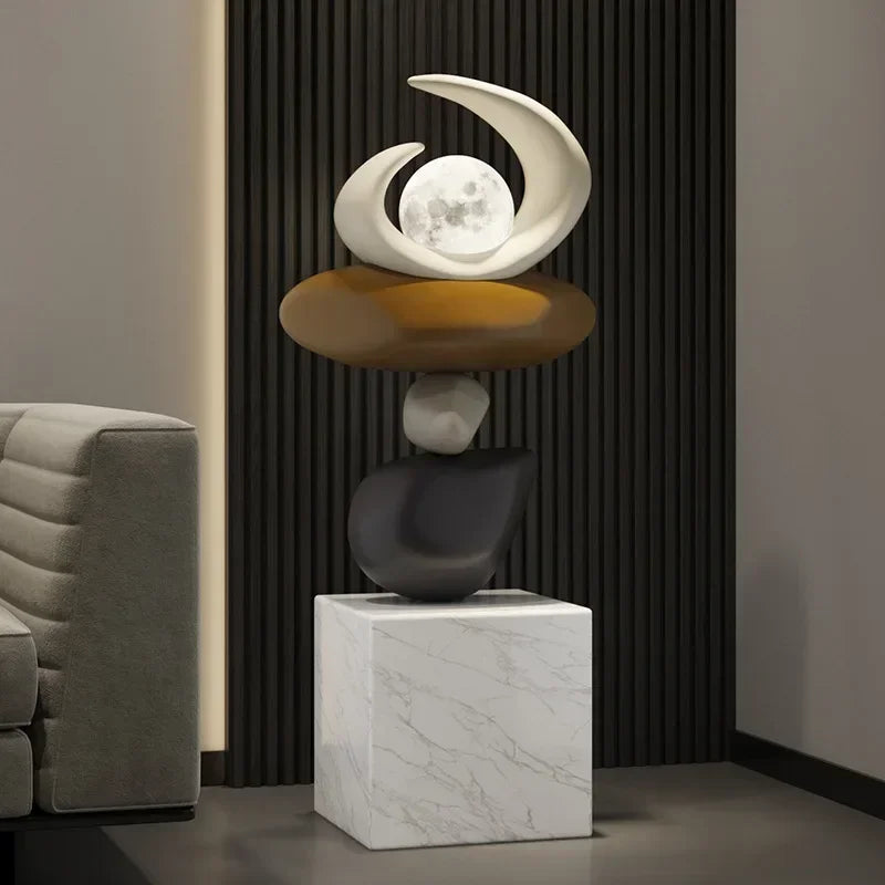 A Large Floor Lamp Living Room Office Decorations Nordic Home Decor Sculptures & Statuette Aesthetic Interior Accessories