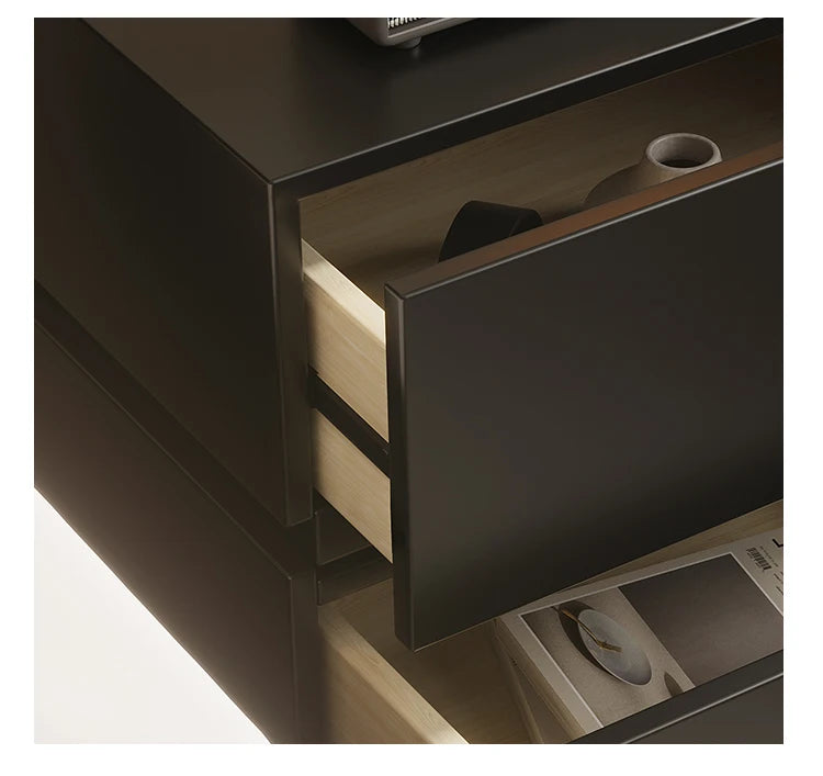 Modern simple bedside table all solid wood new storage locker minimalist household bedroom Suitable for interior decoration