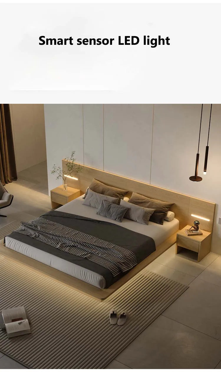 Nordic Bedroom Furniture Double Bed With Storage Box Adjustable Gas Lift Tatami Bed Modern Light Luxury King Size Bed Frame