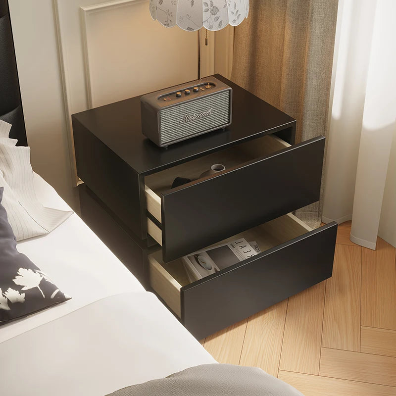 Modern simple bedside table all solid wood new storage locker minimalist household bedroom Suitable for interior decoration