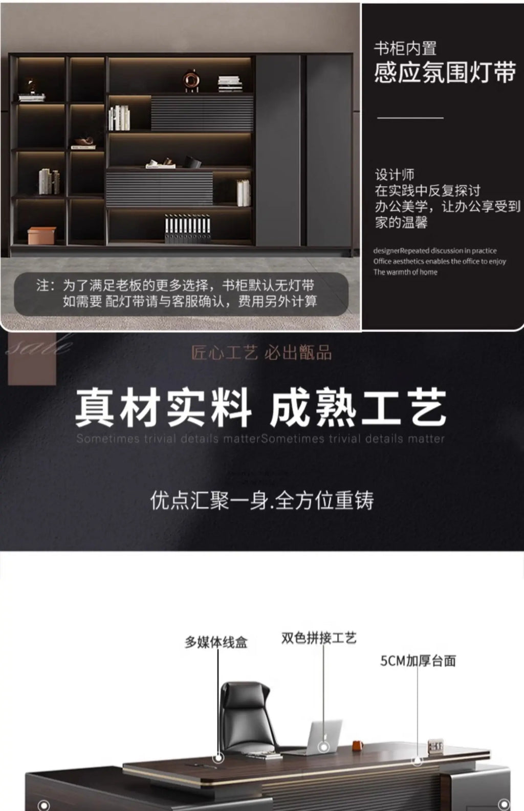 Luxury Height Office Desk Drawer Wide Corner Writing Laptop Study Office Desk Computer Storage Home Table De Bureau Furniture