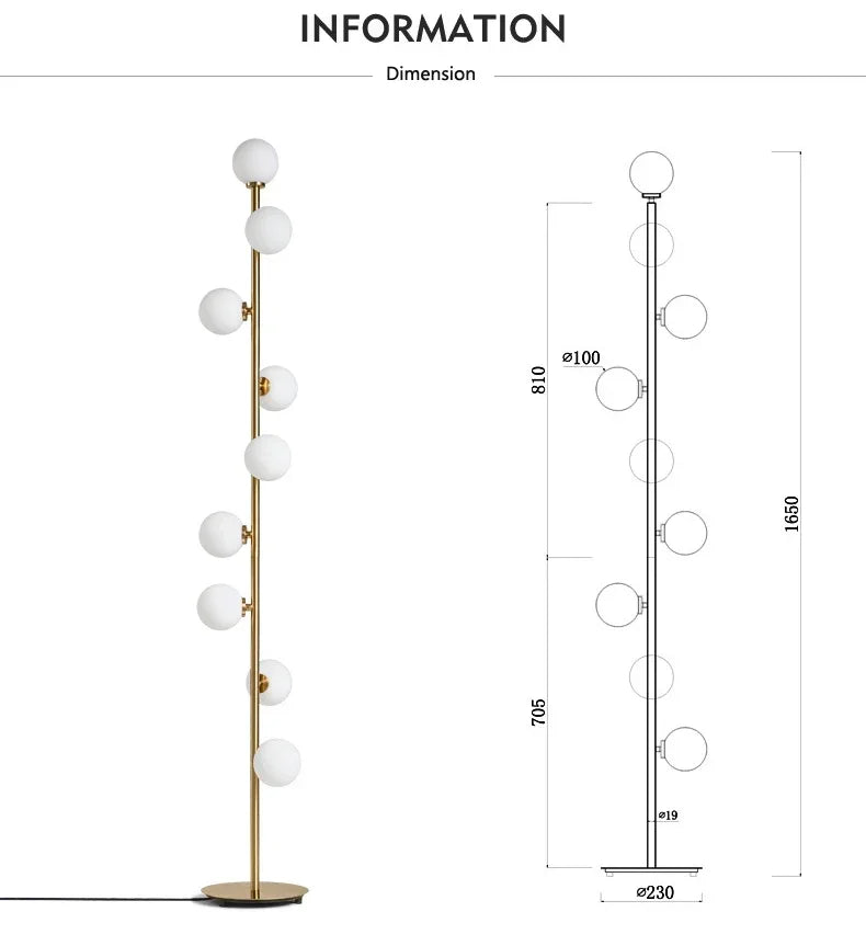 Scandinavia LED Floor Lamps Living Room Standing Lights Bedside Illumination Home Decoration
