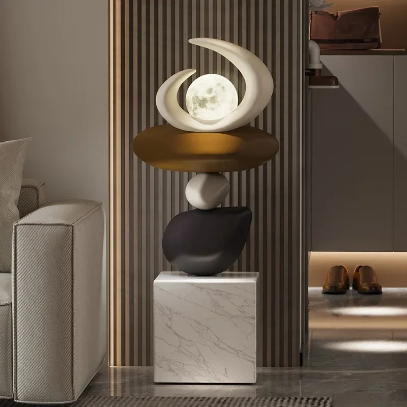 A Large Floor Lamp Living Room Office Decorations Nordic Home Decor Sculptures & Statuette Aesthetic Interior Accessories