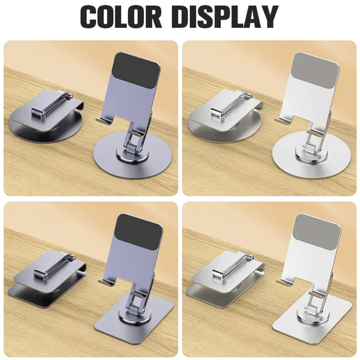 Desktop Phone Holder with 360° Rotation and Multiple Functions