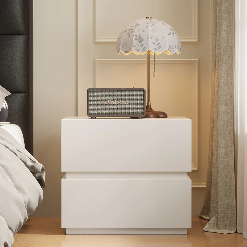 Modern simple bedside table all solid wood new storage locker minimalist household bedroom Suitable for interior decoration