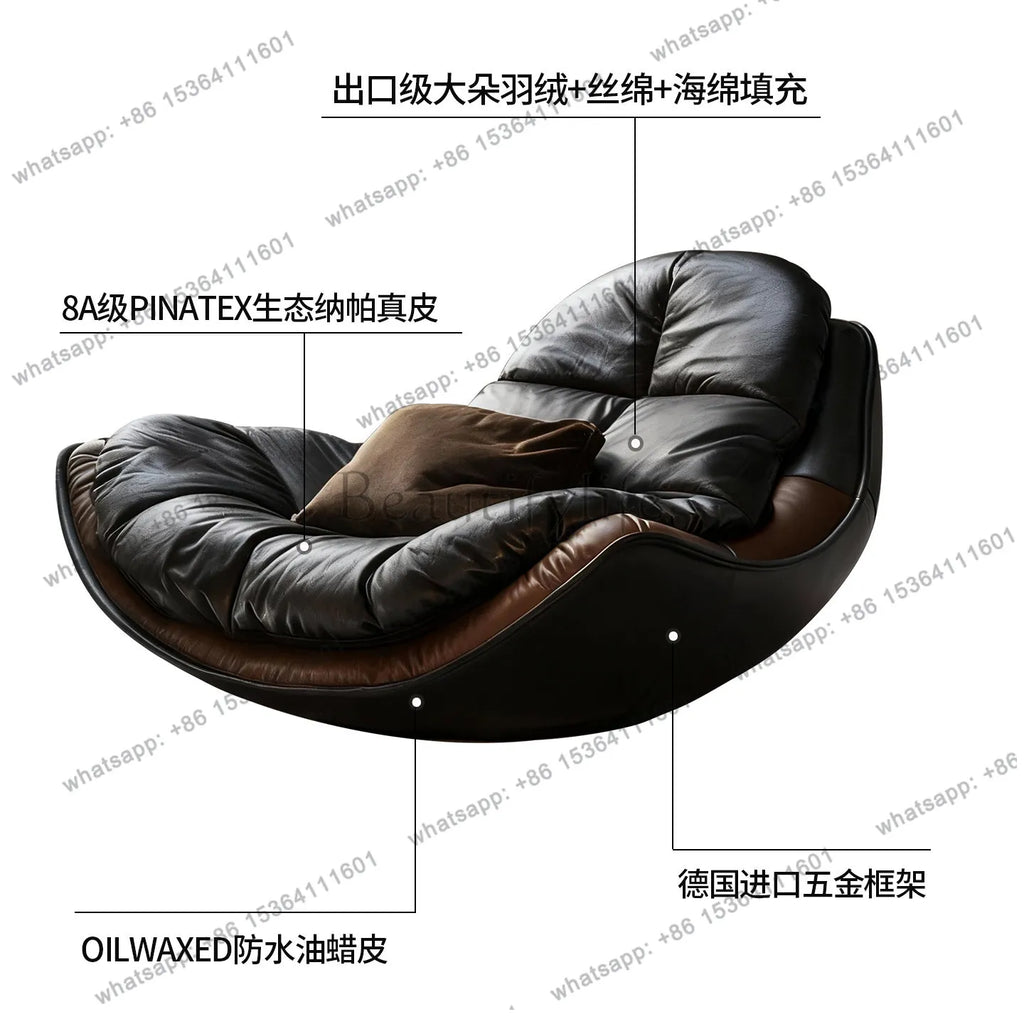 Modern simple lazy sofa single recliner light luxury balcony bedroom living room home leisure chair
