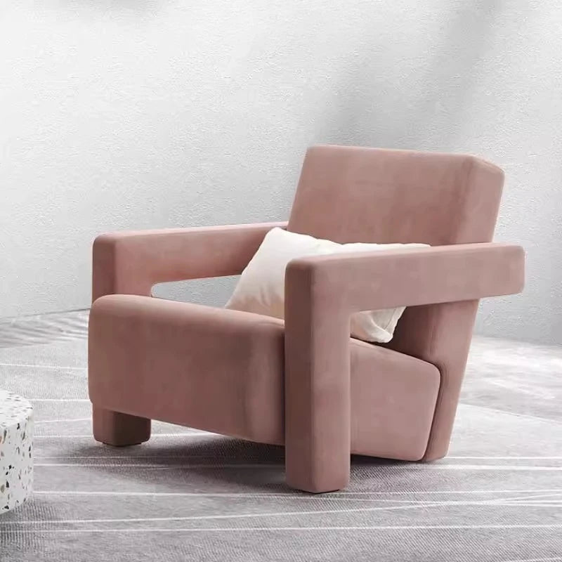 Minimalist designer Udler single sofa chair simple home art casual fabric comfortable living room armchair
Furniture Home