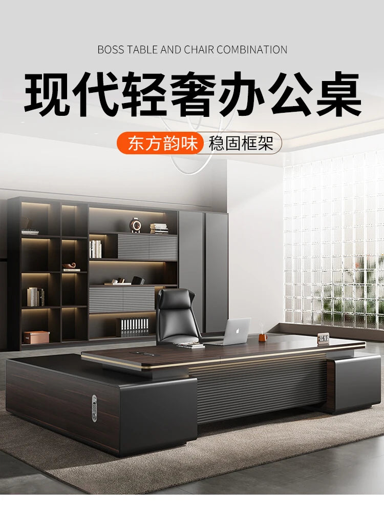 Luxury Height Office Desk Drawer Wide Corner Writing Laptop Study Office Desk Computer Storage Home Table De Bureau Furniture