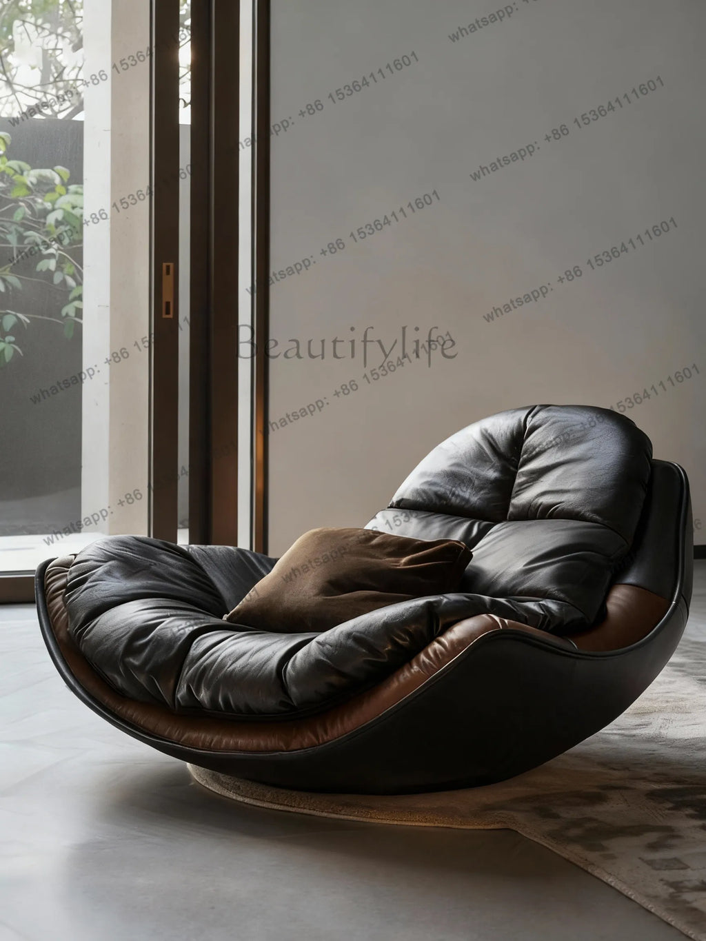 Modern simple lazy sofa single recliner light luxury balcony bedroom living room home leisure chair