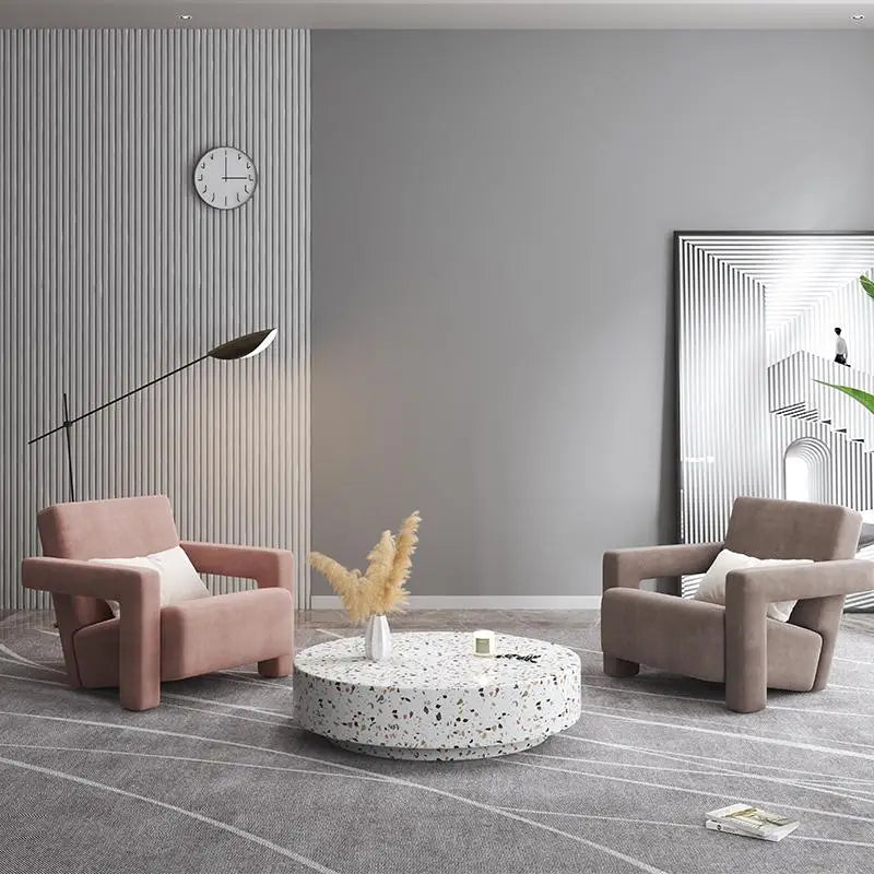 Minimalist designer Udler single sofa chair simple home art casual fabric comfortable living room armchair
Furniture Home