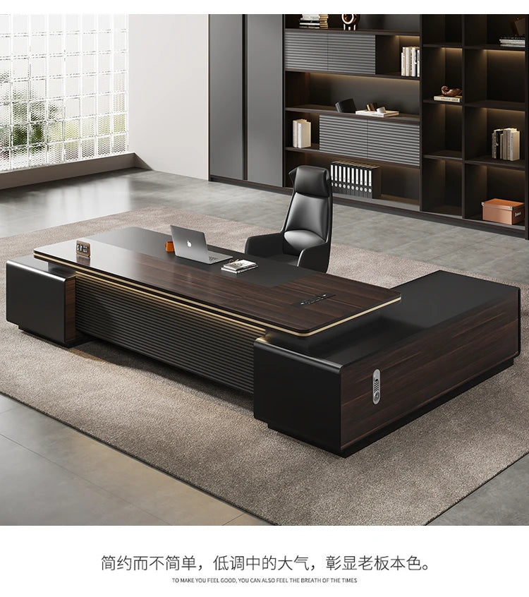 Luxury Height Office Desk Drawer Wide Corner Writing Laptop Study Office Desk Computer Storage Home Table De Bureau Furniture