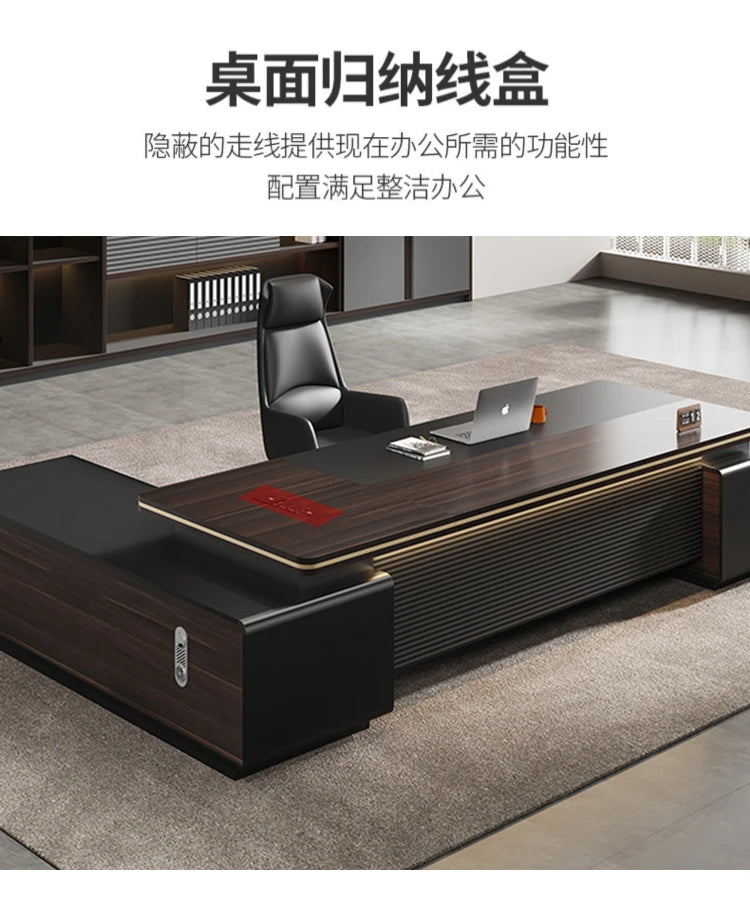 Luxury Height Office Desk Drawer Wide Corner Writing Laptop Study Office Desk Computer Storage Home Table De Bureau Furniture