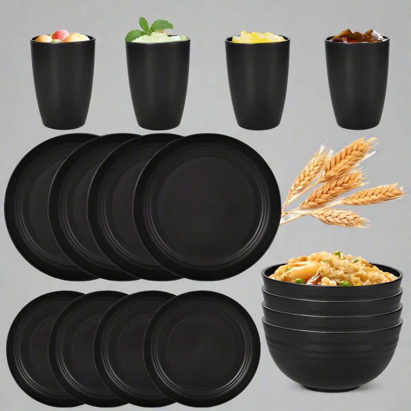 Black Plate Spitting Set