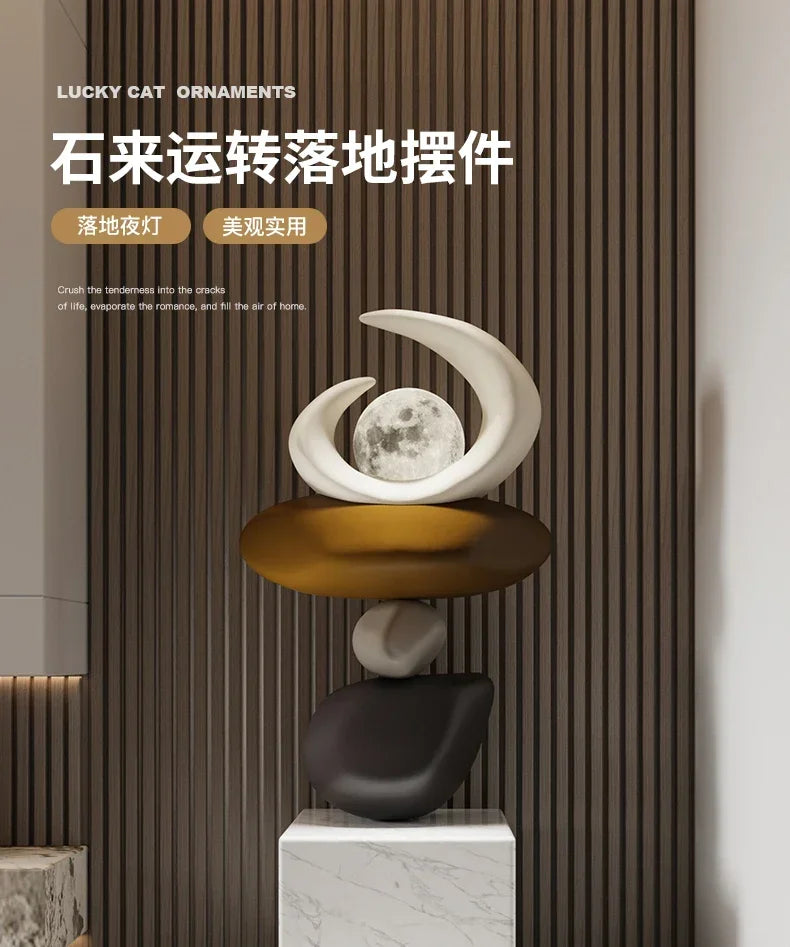 A Large Floor Lamp Living Room Office Decorations Nordic Home Decor Sculptures & Statuette Aesthetic Interior Accessories