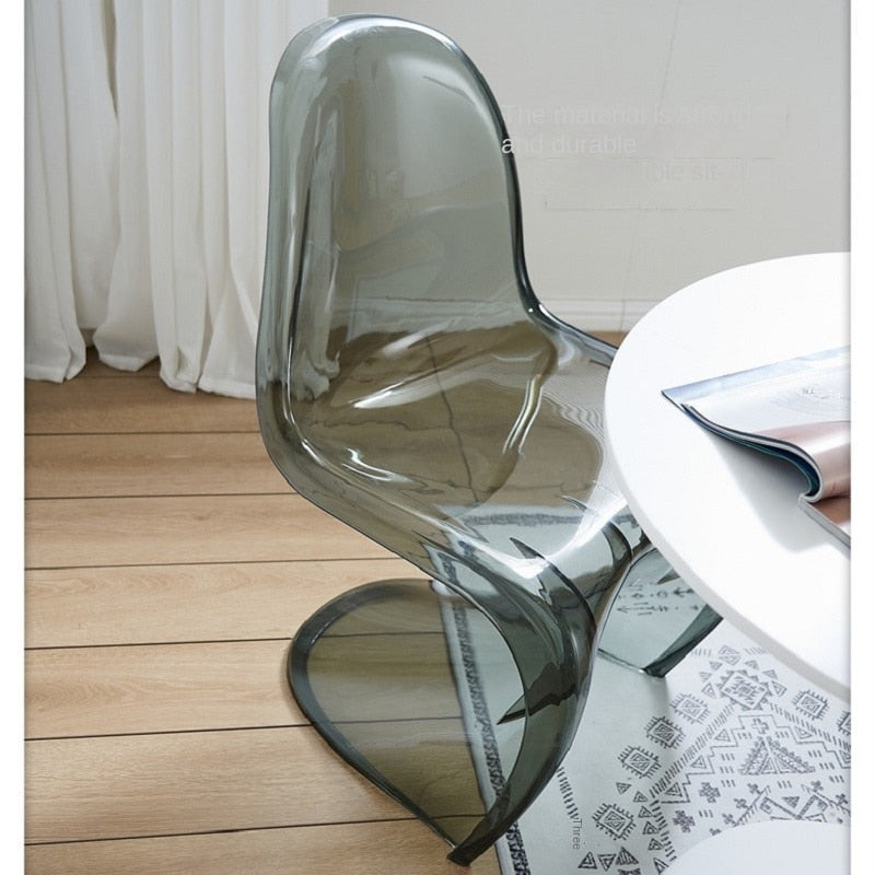 Nordic Acrylic S-shape Chair