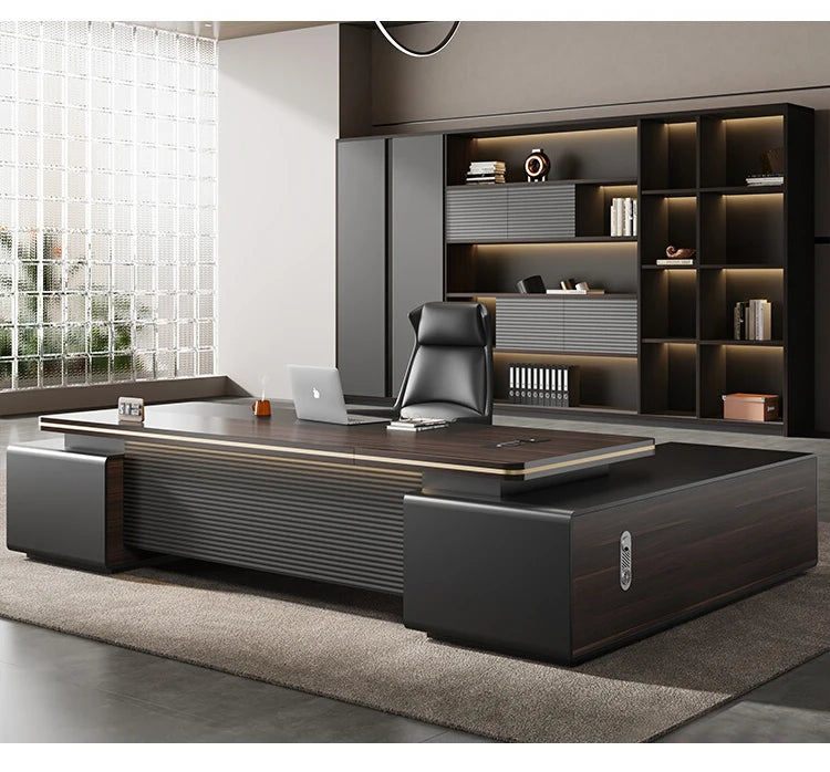 Luxury Height Office Desk Drawer Wide Corner Writing Laptop Study Office Desk Computer Storage Home Table De Bureau Furniture