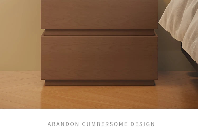 Modern simple bedside table all solid wood new storage locker minimalist household bedroom Suitable for interior decoration