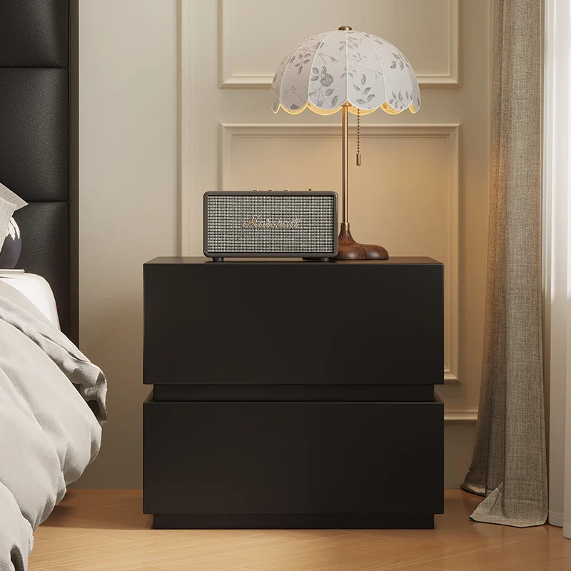 Modern simple bedside table all solid wood new storage locker minimalist household bedroom Suitable for interior decoration