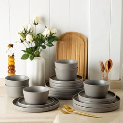 Modern Flat Stoneware Set