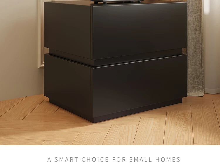 Modern simple bedside table all solid wood new storage locker minimalist household bedroom Suitable for interior decoration