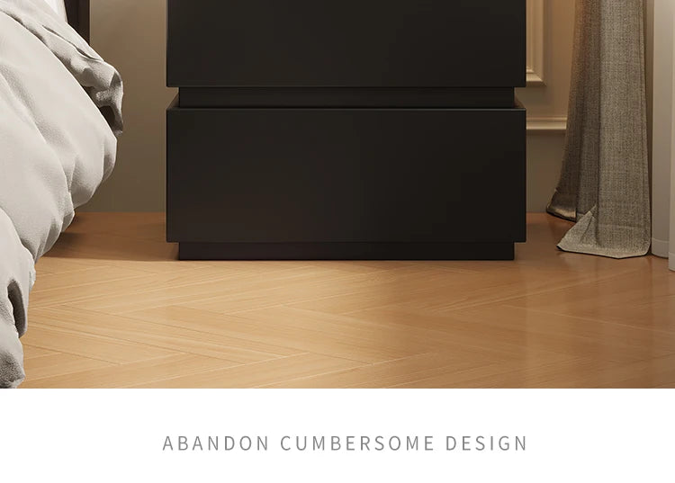 Modern simple bedside table all solid wood new storage locker minimalist household bedroom Suitable for interior decoration