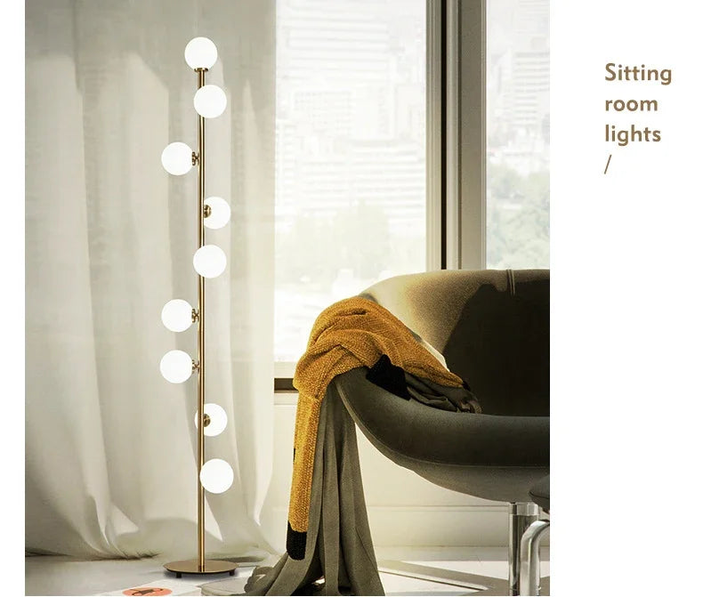 Scandinavia LED Floor Lamps Living Room Standing Lights Bedside Illumination Home Decoration