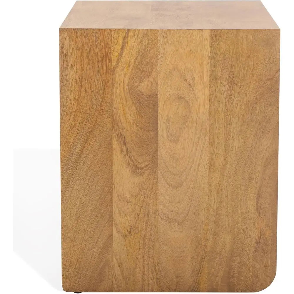 Grigorio Brown Couture Solid Wood Nightstand, Fully Assembled