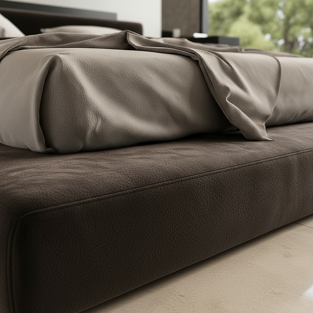 Bed leather platform macro