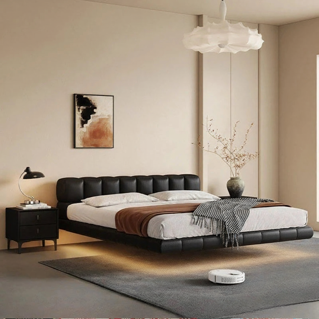 Black Ribbed Bed Front Hero