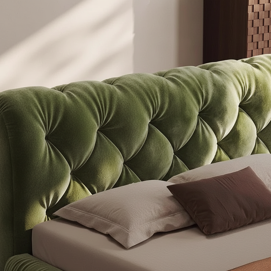 Chesterfield Tufting Close-Up