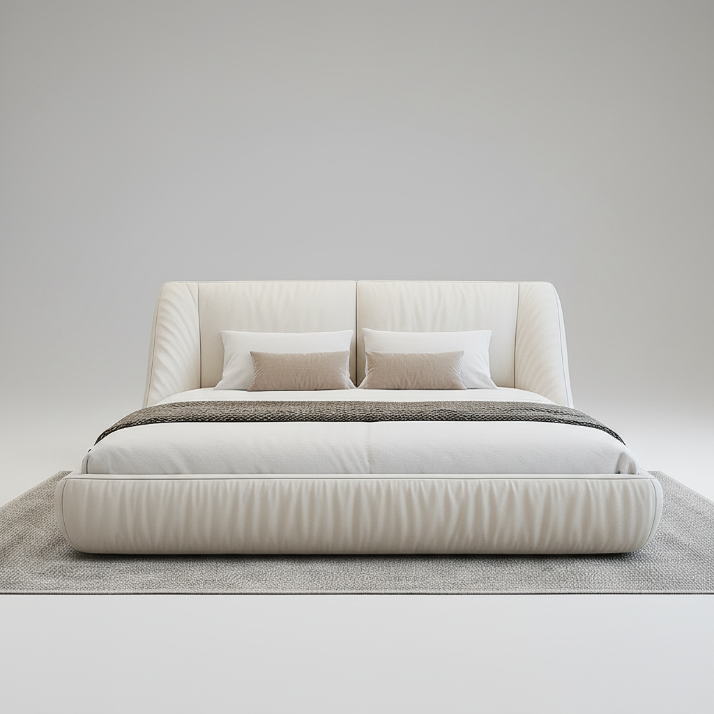 Cloud Bed – Front View Grey