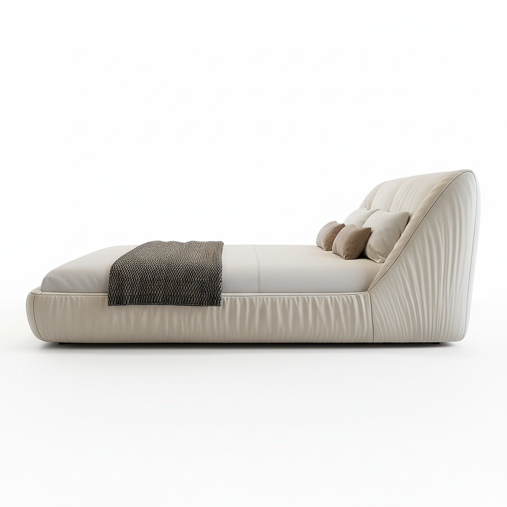 Cloud Bed – Side View White