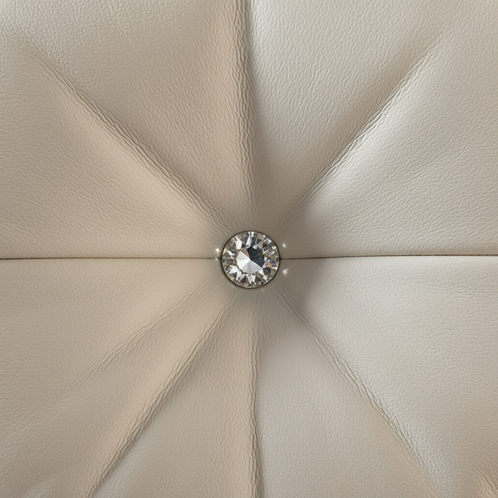 Cloud Sofa – Crystal Button & Leather Detail