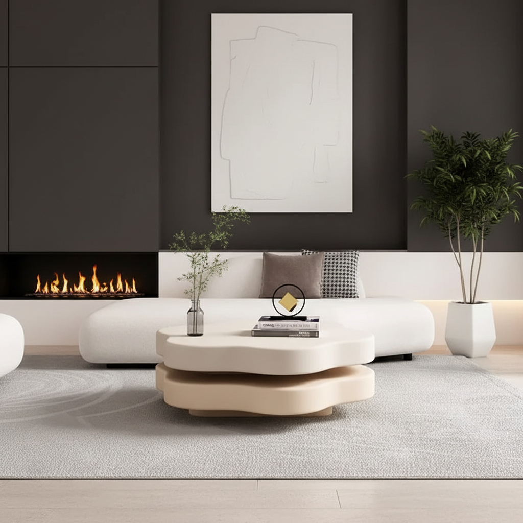 Cloud Table – Side Profile Fireplace