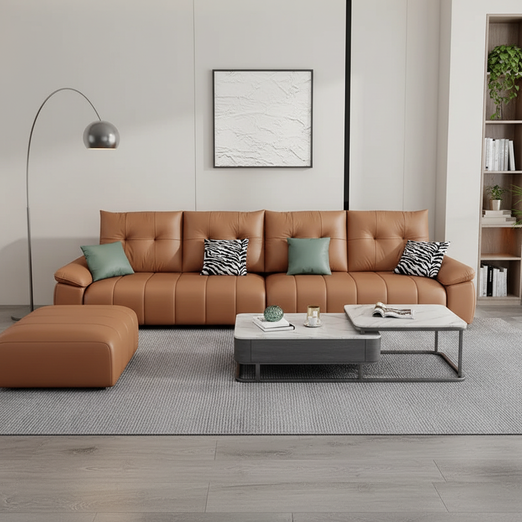 Cognac Sofa – Front Original Room