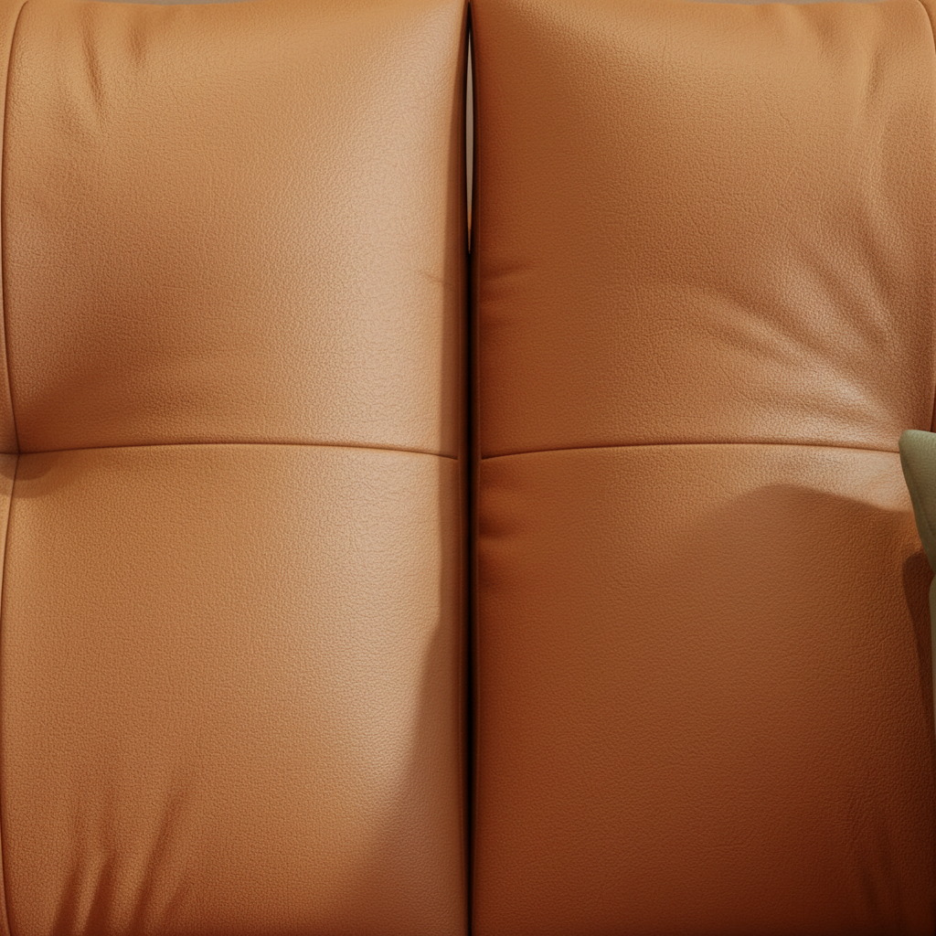 Cognac Sofa – Leather Texture Close-Up