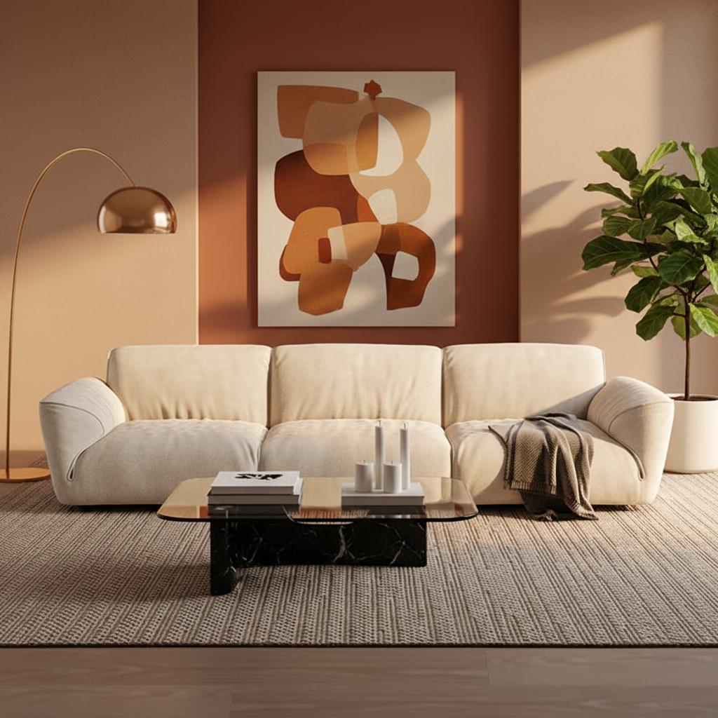 Cream Teddy Sofa Showcase 4