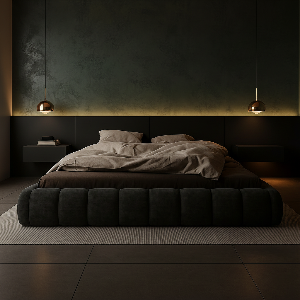Dark Bed – Green Limewash