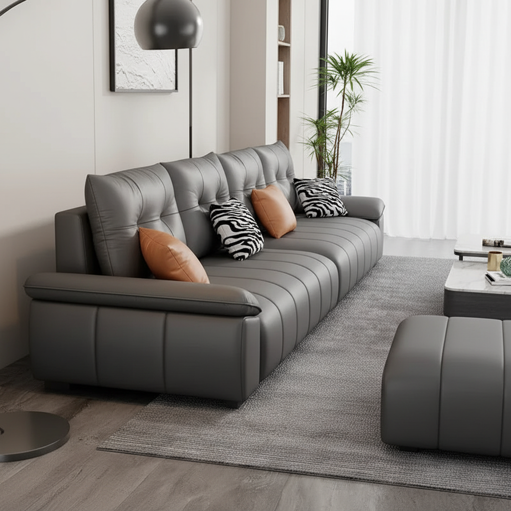 Dark Grey Sofa – Side Profile Original Room