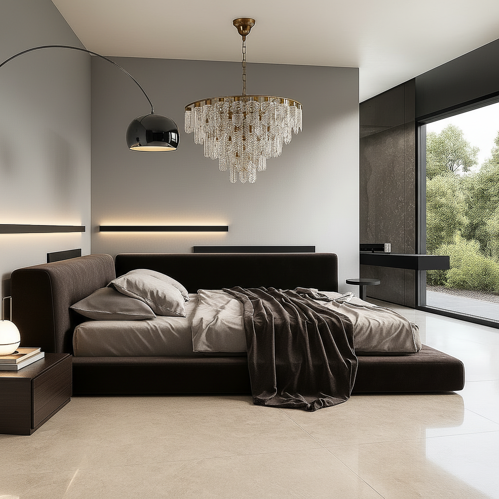 Dark platform bed side profile
