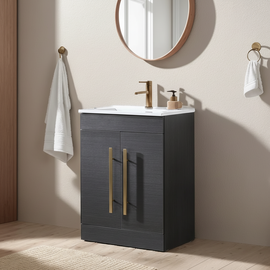 Dark Wood Vanity Showcase 1