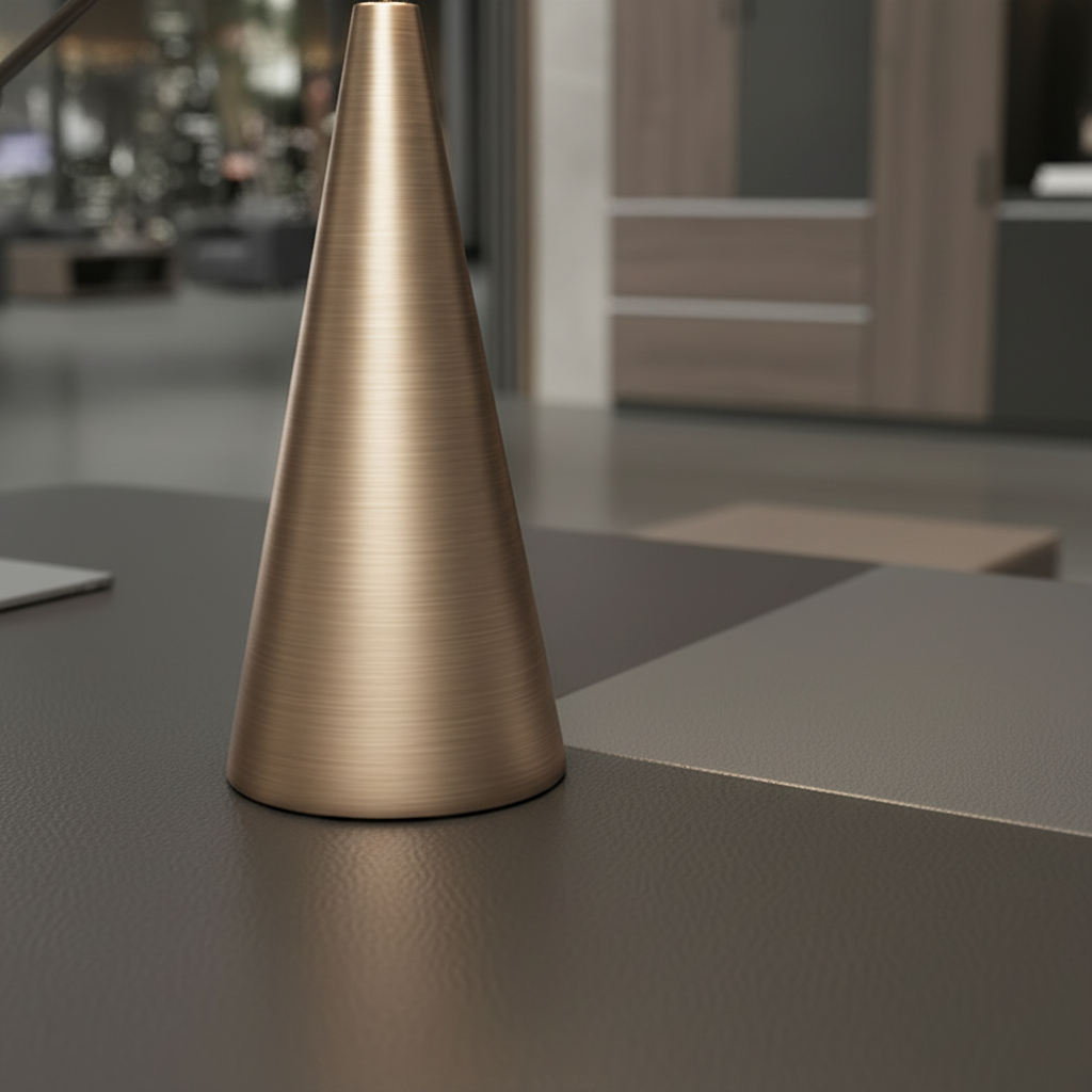 Desk bronze lamp detail
