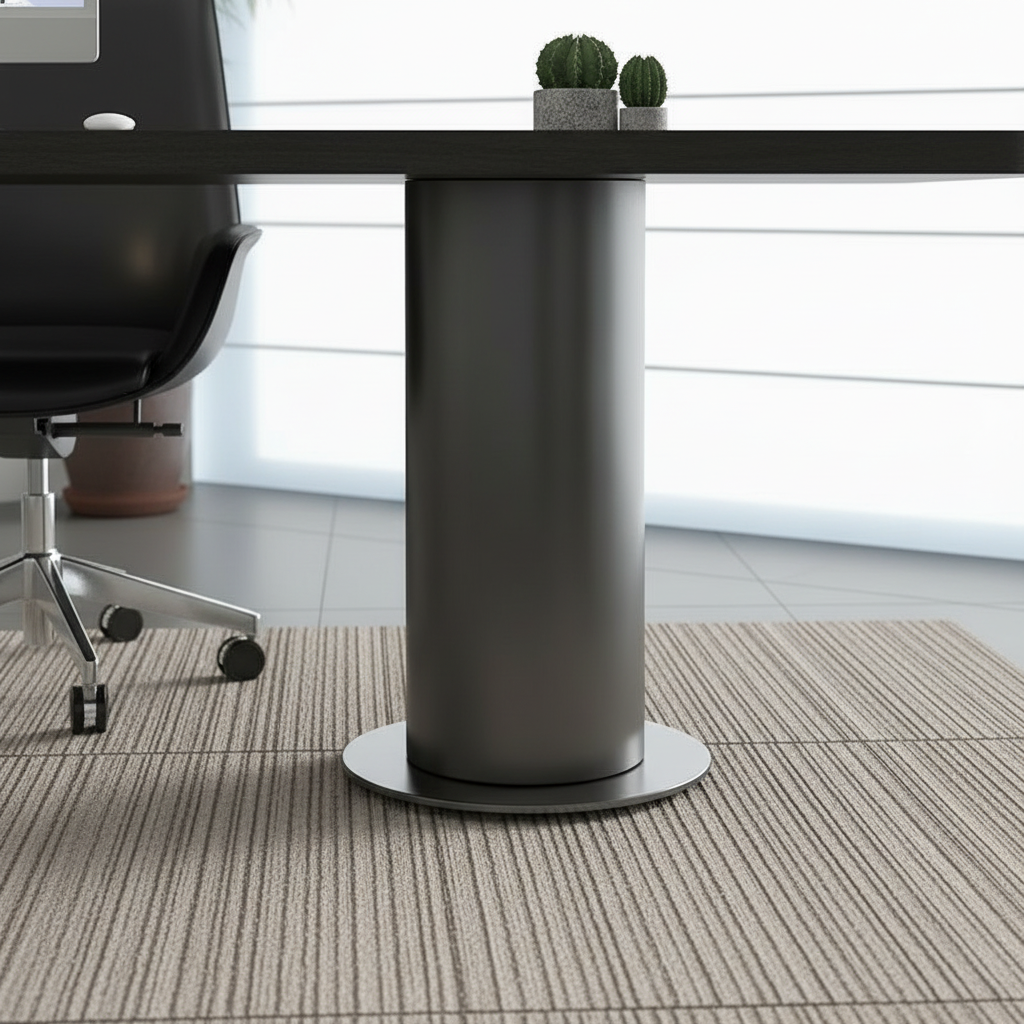 Desk cylindrical pedestal detail
