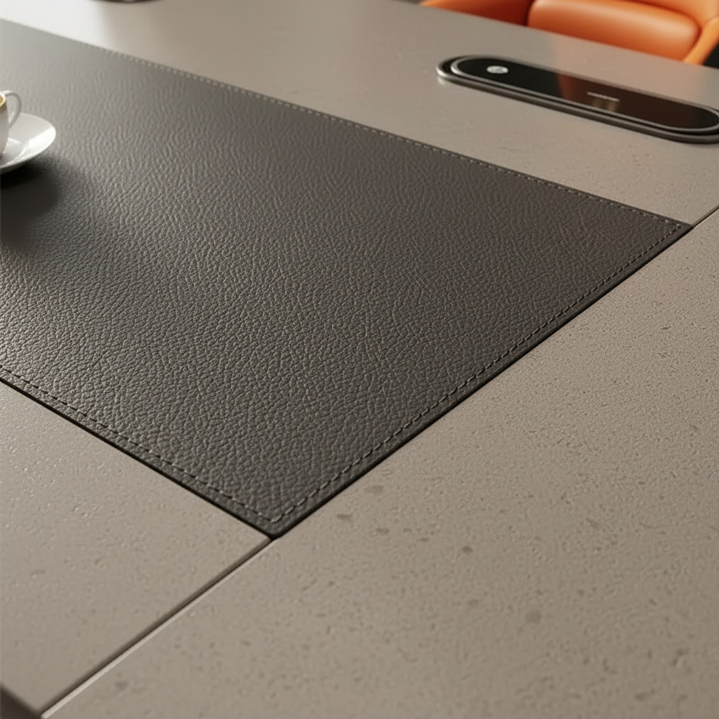 Desk leather pad macro