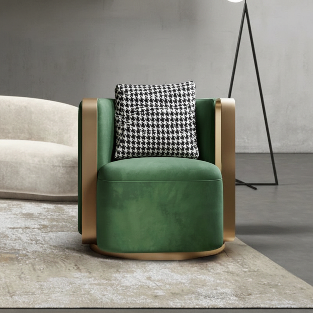 Emerald Gold Chair – Front View