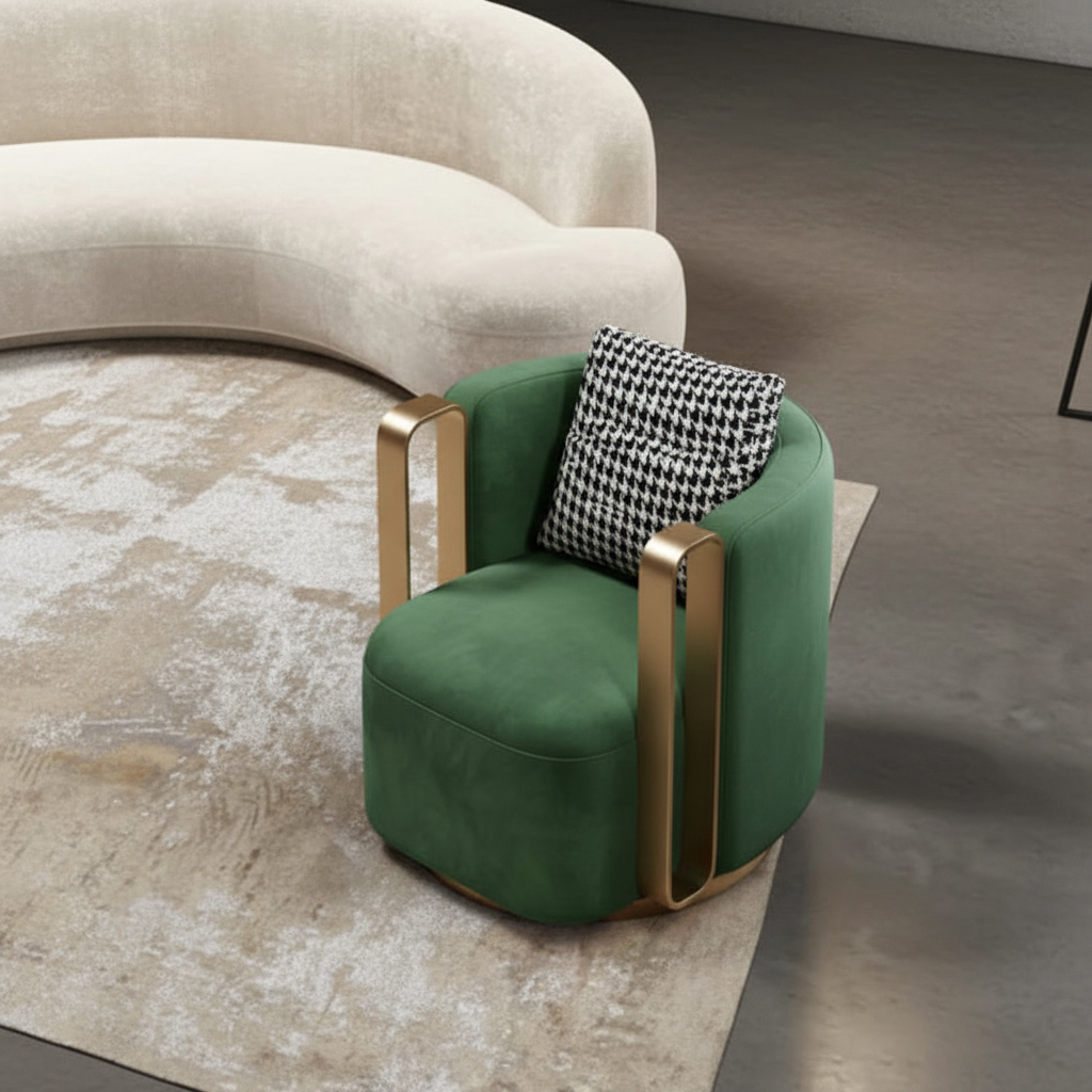 Emerald Gold Chair – Overhead View