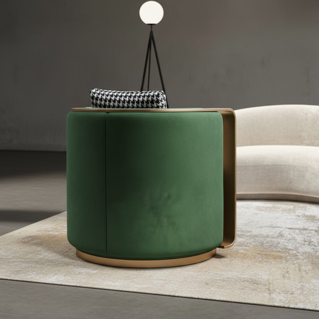 Emerald Gold Chair – Rear View